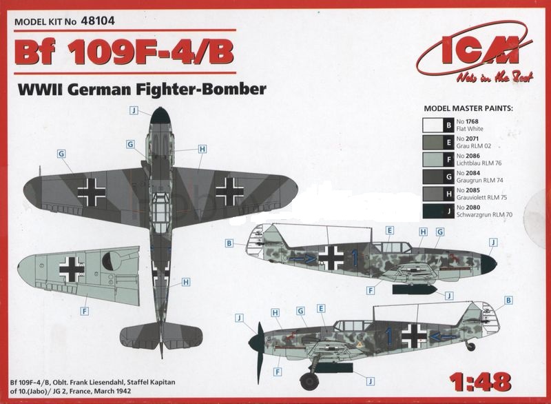Bf 109F-4/B ICM Art.: 48104 : 1/48 # 3 hobbyplus.ru
