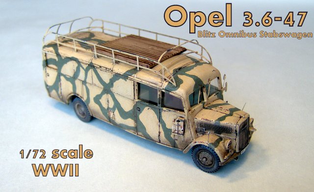      Opel 3.6-47 Omnibus Staffwagen,  1/72, : Rod723 # 10 hobbyplus.ru