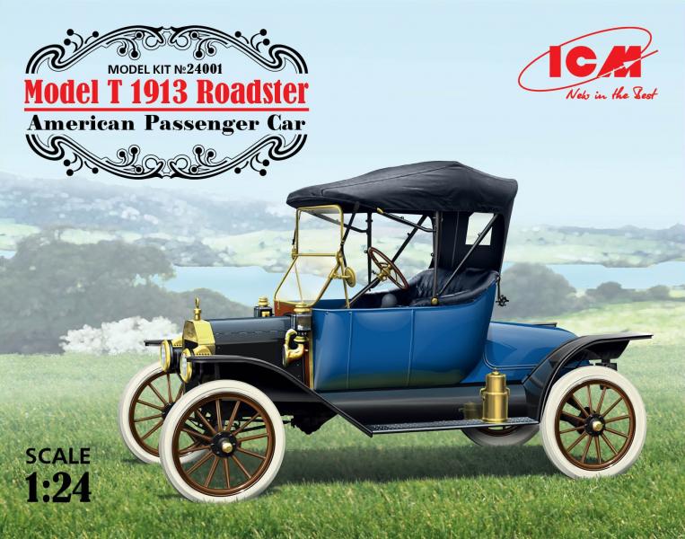  Ford Model T Roadster 1913   ICM Art.: 24001 : 1/24 # 1 hobbyplus.ru