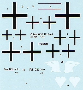     Fokker D.VII Alb late,  RODEN,  1/48, : Rod424 # 6 hobbyplus.ru