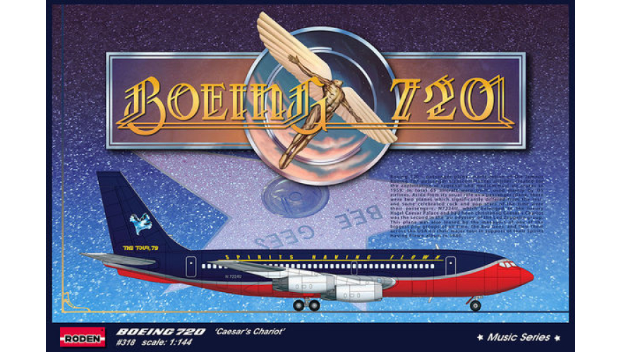    Boeing 720 "Caesar`s Chariot" ,  RODEN,  1/144, : Rod318