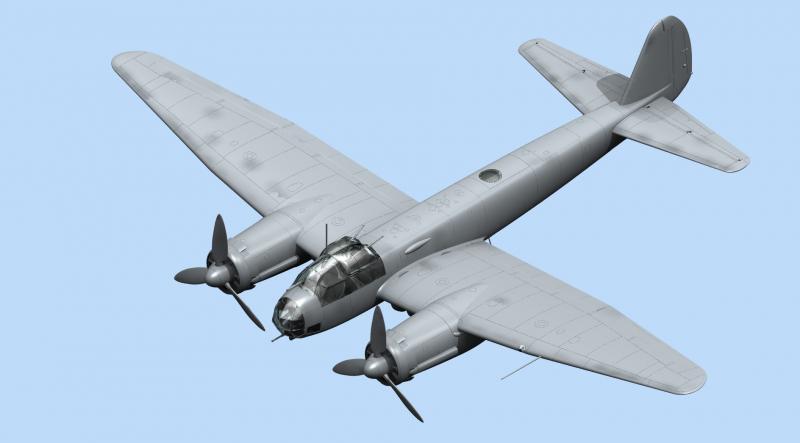 Сборная модель Ju 88A-14, Германский бомбардировщик ІІ МВ, масштаб: 1/48, производитель: ICM, артикул: 48234 # 2 hobbyplus.ru