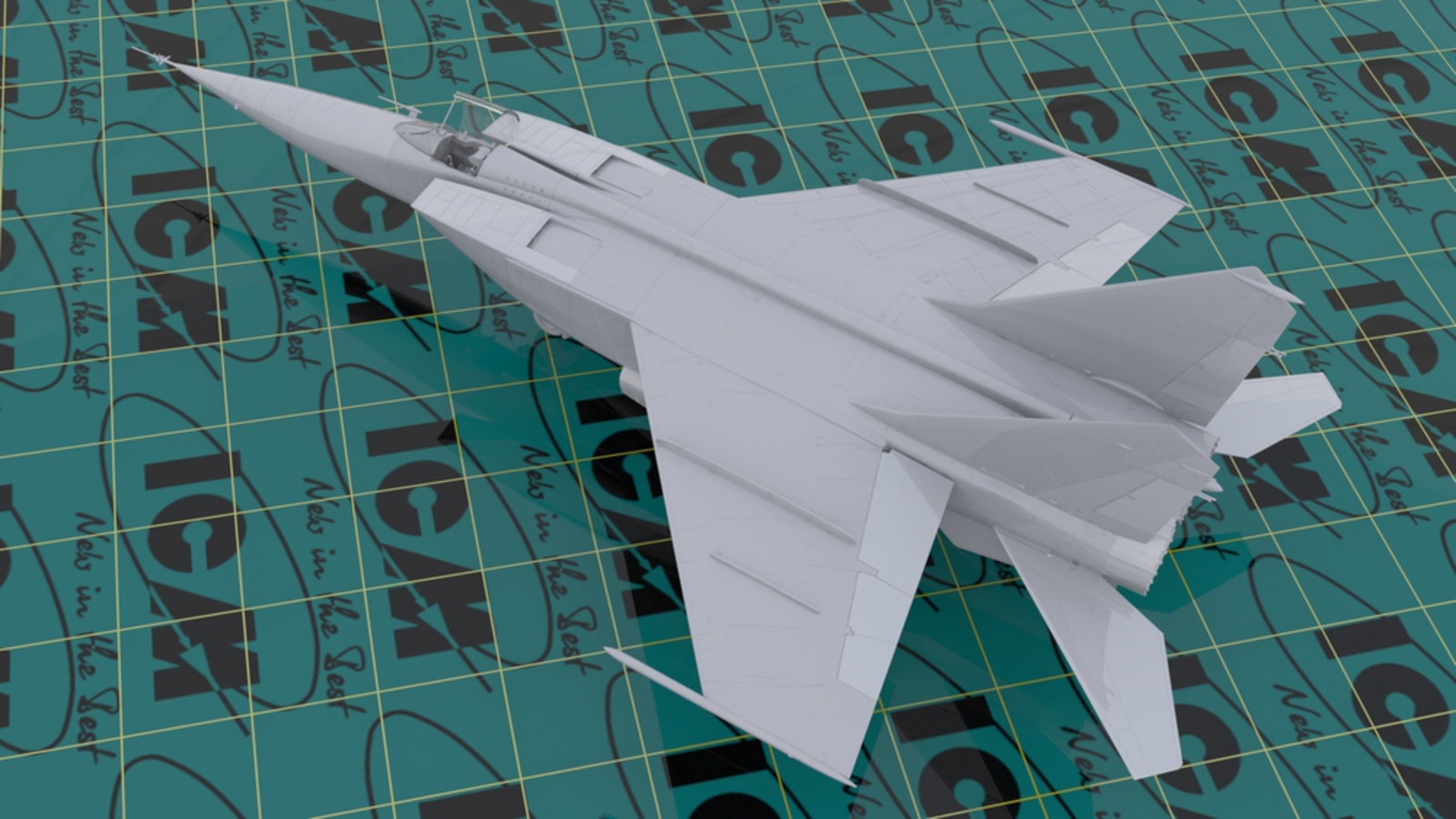 Сборная модели самолета Советский самолет разведчик МиГ-25РБФ, от ICM масштаб 1:48. # 1 hobbyplus.ru