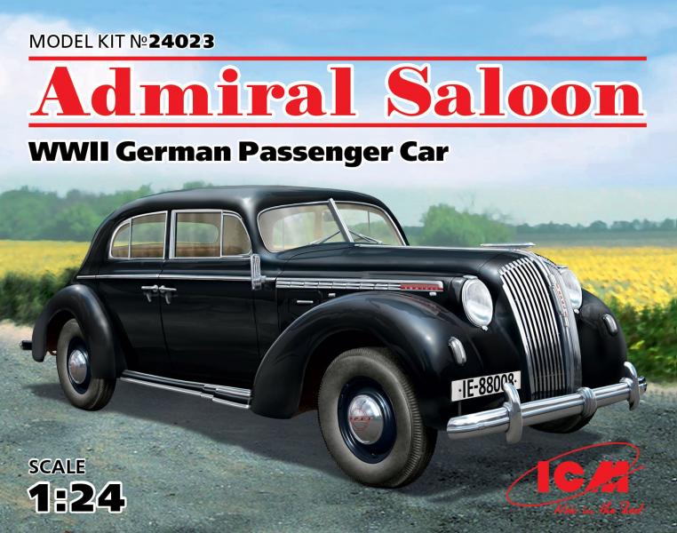 Германский пассажирский автомобиль ІІ МВ Admiral седан,  ICM Art.: 24023 Масштаб: 1/24 # 1 hobbyplus.ru