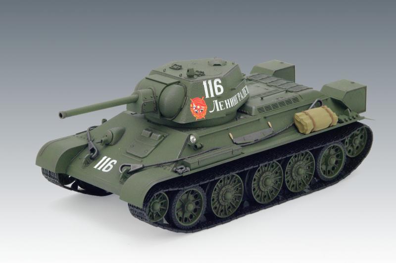 Советский средний танк Т-34/76 (производства начала 1943 года).  ICM Art.: 35365 Масштаб: 1/35 # 29 hobbyplus.ru