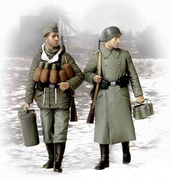 Сборная модель «Снабжение, наконец-то!», Немецкие солдаты, 1944-1945, производства MASTER BOX, масштаб 1:35, артикул 3553 # 1 hobbyplus.ru