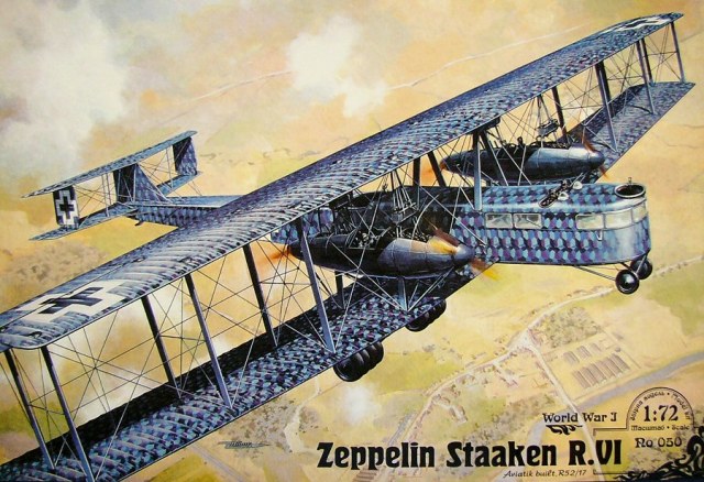 Сборная модель Германский тяжелый бомбардировщик Zeppelin Staaken R.VI (Aviatik, 52/17), производства RODEN, масштаб 1/72, артикул: Rod050 # 1 hobbyplus.ru