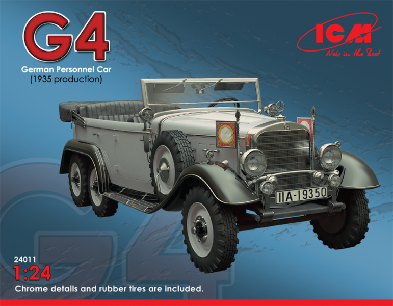 Typ G4 (производства 1935г.), автомобиль германского руководства ІІ МВ  ICM Art.: 24011Масштаб: 1/24 # 1 hobbyplus.ru