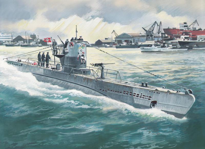 Тип IIB (1943 г.) Германская подводная лодка, ICM Art.: S.010 Масштаб: 1/144 # 1 hobbyplus.ru