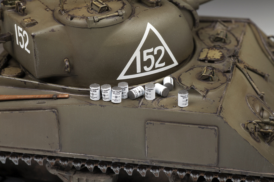 Сборная модель Американский средний танк Шерман М4А2, масштаб 1:35. Звезда, артикул 3702. # 5 hobbyplus.ru