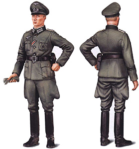 Сборная фигура солдата: Wermacht Officier - немецкий офицер, Вторая мировая война, масштаб: 1/16, производитель TAMIYA, артикул: 36315 # 3 hobbyplus.ru