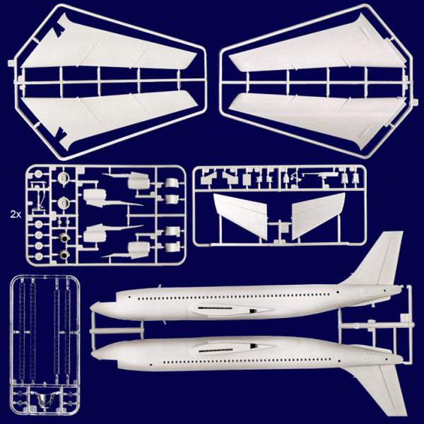 Сборная модель Самолет Boeing 720B Pan American, производства RODEN, масштаб 1/144, артикул: Rod319 # 2 hobbyplus.ru
