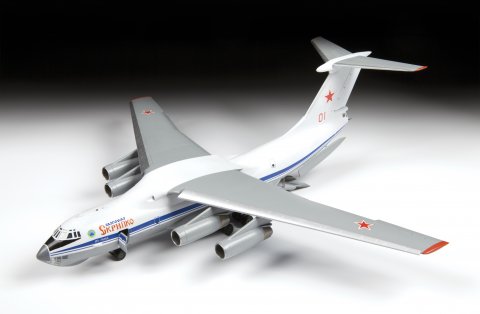 Сборная модель Военно-транспортный самолёт Ил-76МД. Масштаб 1:144, артикул 7011. # 2 hobbyplus.ru