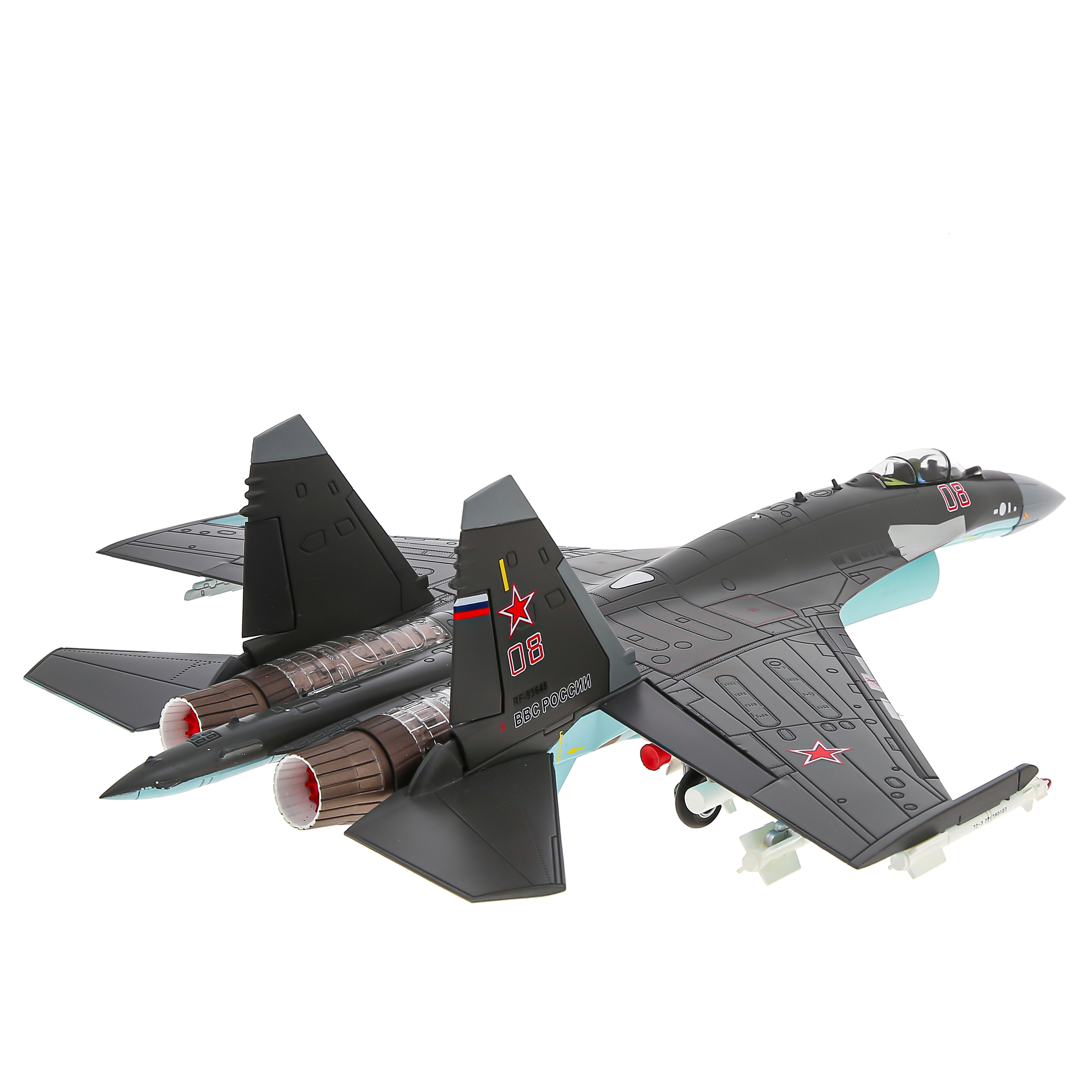       -35 ,  1:48.  47 . Large metal model of a Russian Su-35 fighter airplane, scale 1:48. Length 47 cm. # 5 hobbyplus.ru