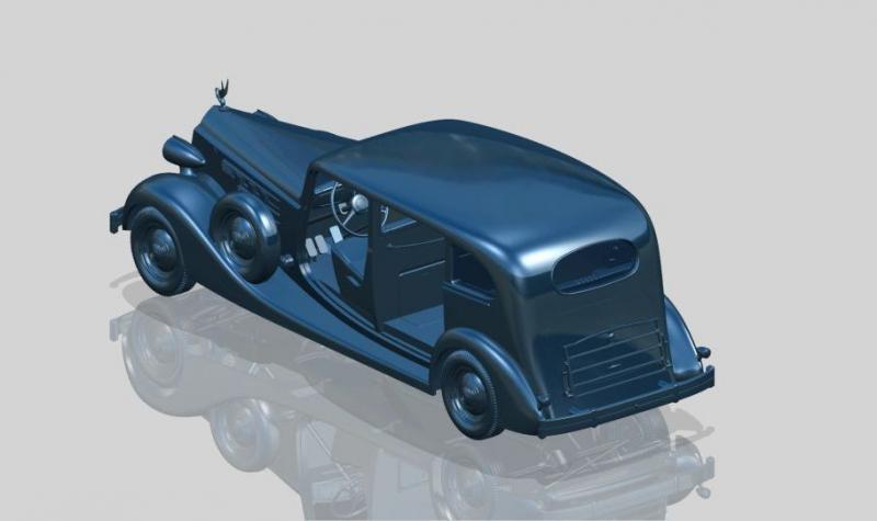 Автомобиль советского руководства II МВ с пассажирами Packard Twelve (Модель 1936), ICM Art.: 35535 Масштаб: 1/35 # 9 hobbyplus.ru
