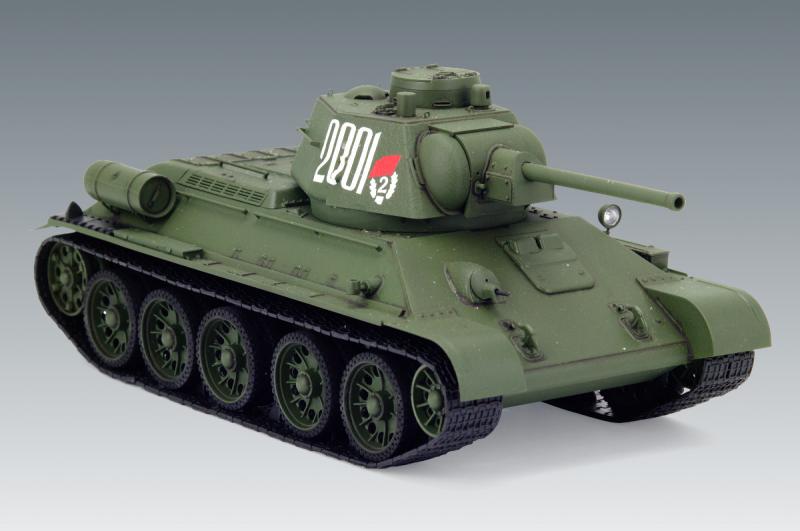 Советский средний танк Т-34/76 (производства конца 1943 года).  ICM Art.: 35366 Масштаб: 1/35 # 26 hobbyplus.ru