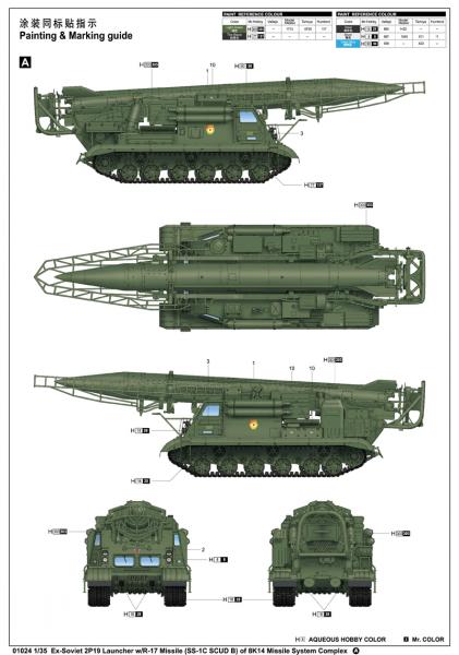 Сборная модель Пусковая установка 2П19 с баллистической ракетой 8К14, масштаб 1/35, производитель TRUMPETER, артикул: 01024 # 5 hobbyplus.ru