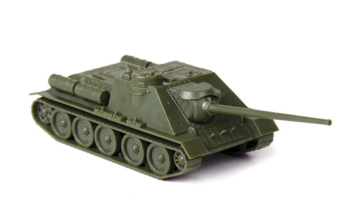 Сборная модель Советский истребитель танков СУ-100, производитель «Звезда», масштаб 1:100, артикул 6211 # 1 hobbyplus.ru