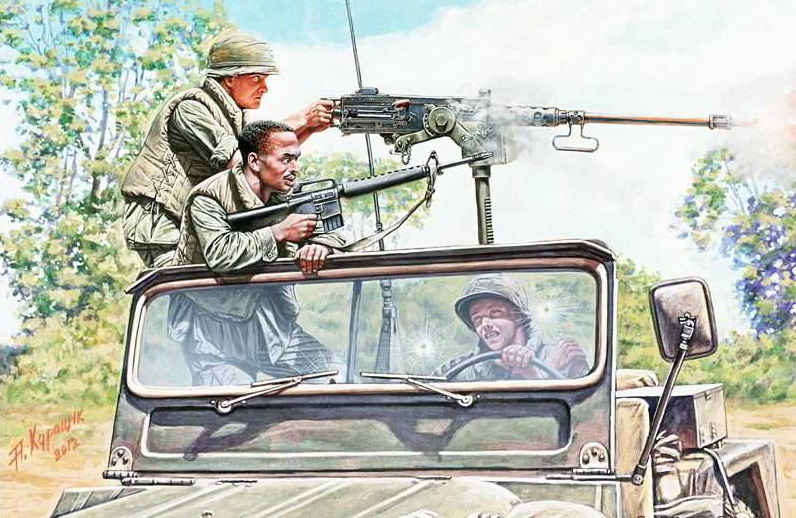 Сборная модель «Чарли, слева!!!», набор из серии Вьетнамская война, производства MASTER BOX, масштаб 1:35, артикул 35105 # 1 hobbyplus.ru