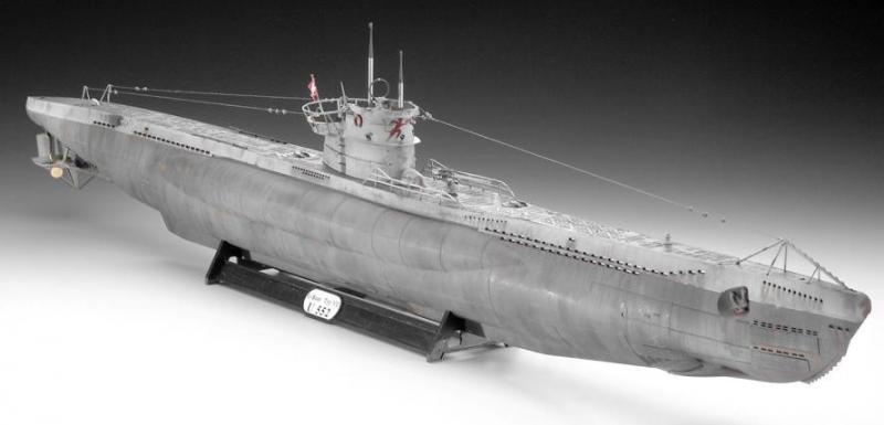 Сборная модель немецкой подводной лодки типа VIIC, артикул 05015, производства REVELL, Германия, масштаб 1:72. # 8 hobbyplus.ru