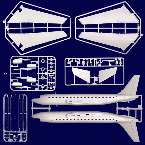 Сборная модель Самолет BOEING 720, производства RODEN, масштаб 1/144, артикул: Rod317 # 2 hobbyplus.ru