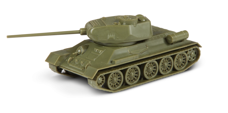Сборная модель Советский танк Т-34/85, производитель «Звезда», масштаб 1:100, артикул 6160 # 1 hobbyplus.ru