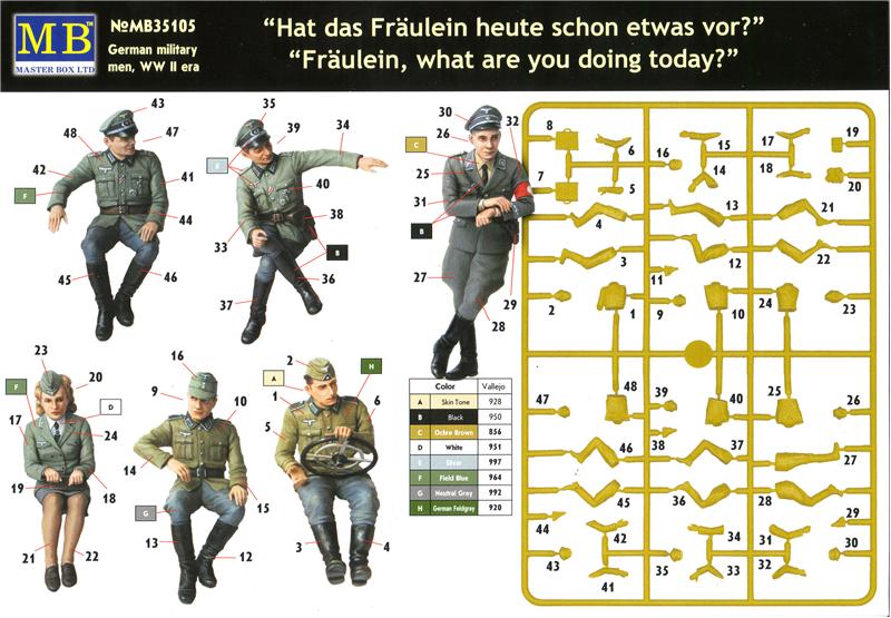 Сборная модель «Фрейлейн, что вы делаете сегодня?» Немецкие военные 2МВ, производства MASTER BOX, масштаб 1:35, артикул 3570 # 2 hobbyplus.ru