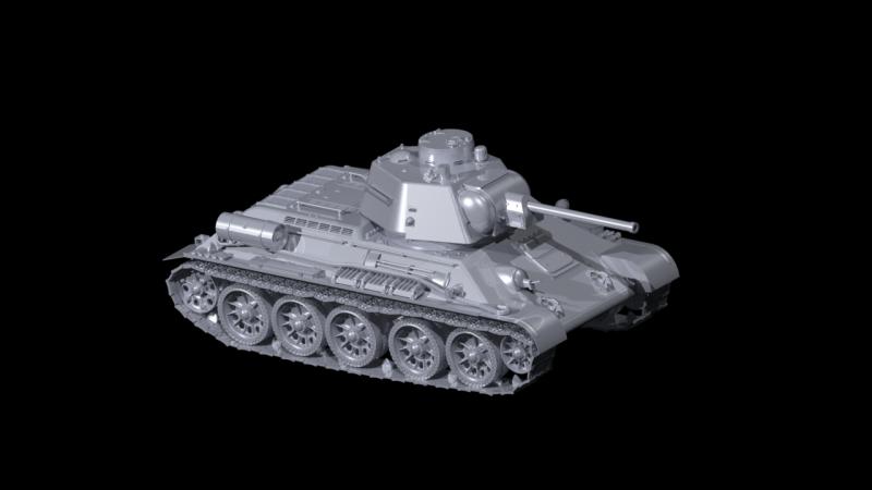 Советский средний танк Т-34/76 (производства конца 1943 года).  ICM Art.: 35366 Масштаб: 1/35 # 6 hobbyplus.ru