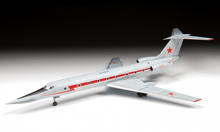 Сборная модель, Учебно-тренировочный самолёт ТУ-134УБЛ. Масштаб 1:144. Звезда 7036. # 2 hobbyplus.ru
