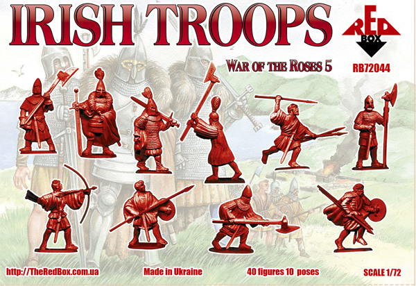 Миниатюрные фигуры Война роз 5. Ирландские войска, производитель 