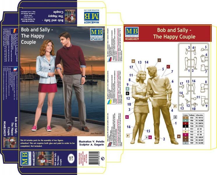Сборные фигуры Боб и Салли - счастливая пара, масштаб: 1/24, производитель: Master Box, артикул: 24029 # 1 hobbyplus.ru