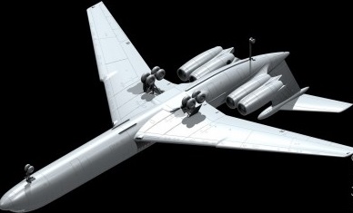 Пассажирский самолет ВВС Германии Ильюшин-62М ICM Art.: 14406 Масштаб: 1/144 # 3 hobbyplus.ru