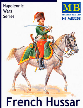 Сборная модель Французский гусар, период Наполеоновских войн, производства MASTER BOX, масштаб 1:35, артикул 3208 # 1 hobbyplus.ru