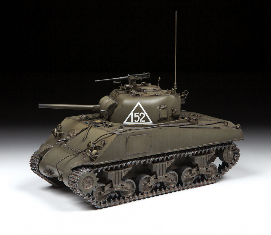 Сборная модель Американский средний танк Шерман М4А2, масштаб 1:35. Звезда, артикул 3702. # 2 hobbyplus.ru