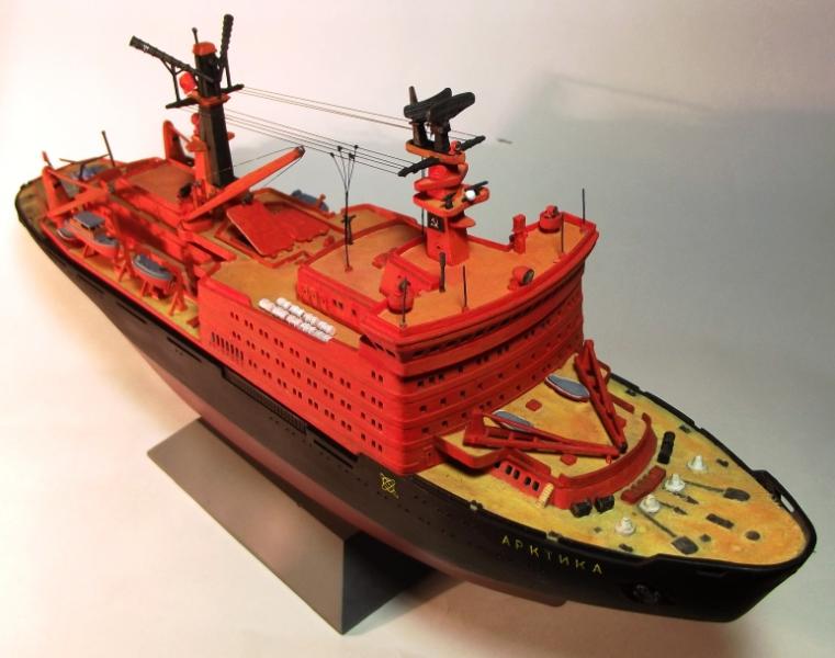 Сборная модель Советский атомный ледокол «Арктика», производства ARK Models, масштаб 1/400, артикул: 40002 # 1 hobbyplus.ru