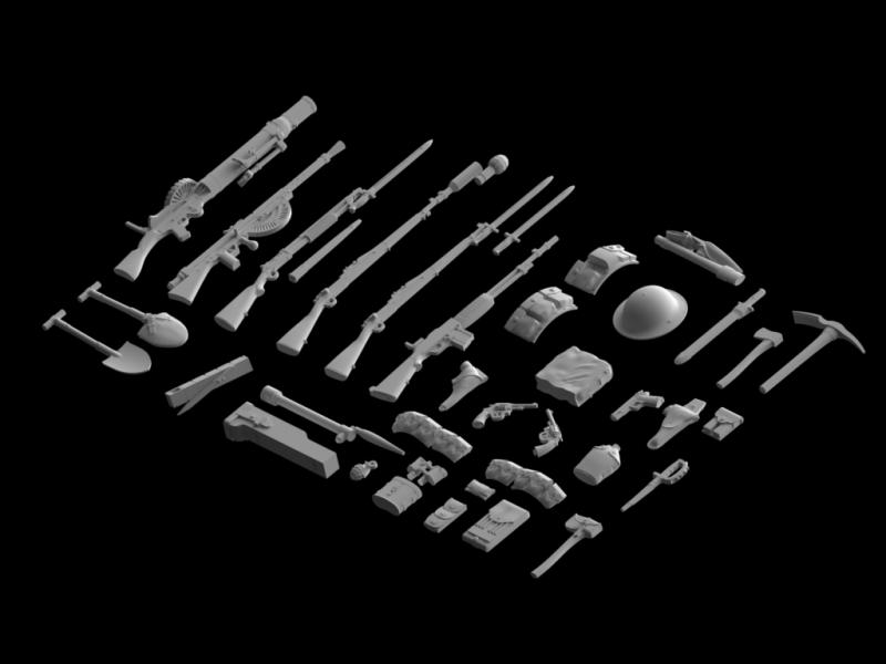 Оружие и снаряжение пехоты США І МВ, ICM Art.: 35688 Масштаб: 1/35 # 3 hobbyplus.ru