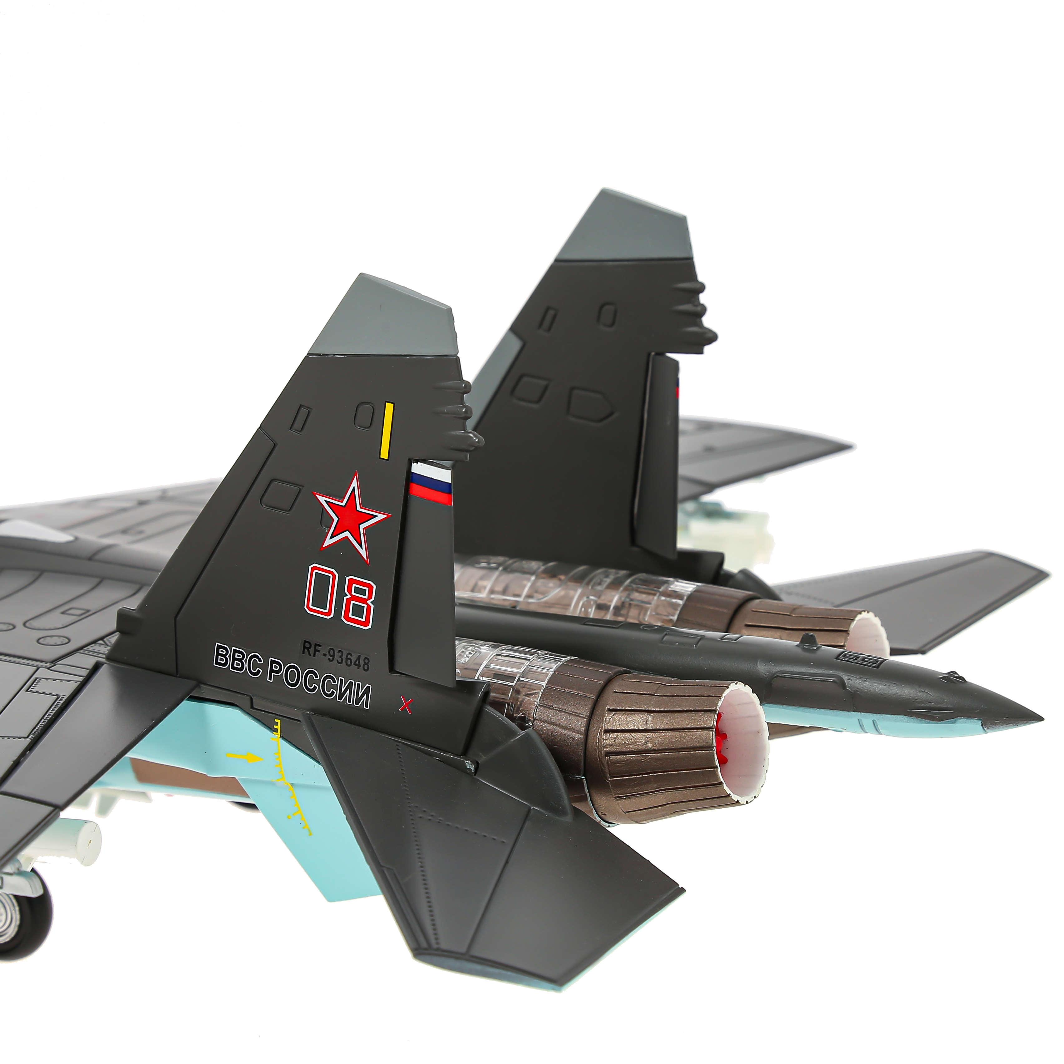       -35 ,  1:48.  47 . Large metal model of a Russian Su-35 fighter airplane, scale 1:48. Length 47 cm. # 7 hobbyplus.ru