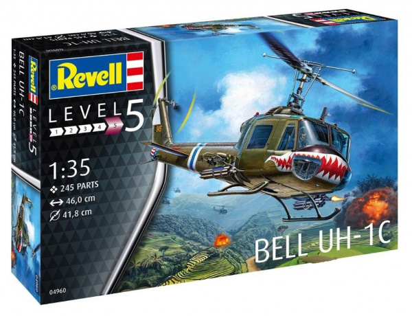 Сборная модель ВЕРТОЛЕТ BELL UH-1C.2 1:35. REVELL 04960 # 1 hobbyplus.ru