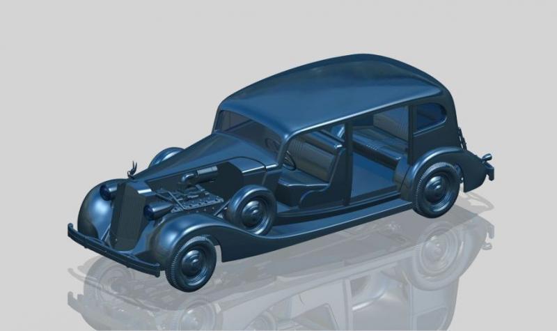 Автомобиль советского руководства II МВ с пассажирами Packard Twelve (Модель 1936), ICM Art.: 35535 Масштаб: 1/35 # 10 hobbyplus.ru