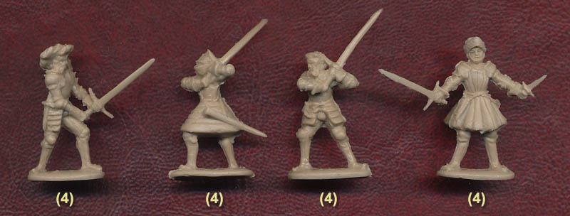 Миниатюрные фигуры Ландскнехты (Тяжелая пехота) 16 век, производитель 