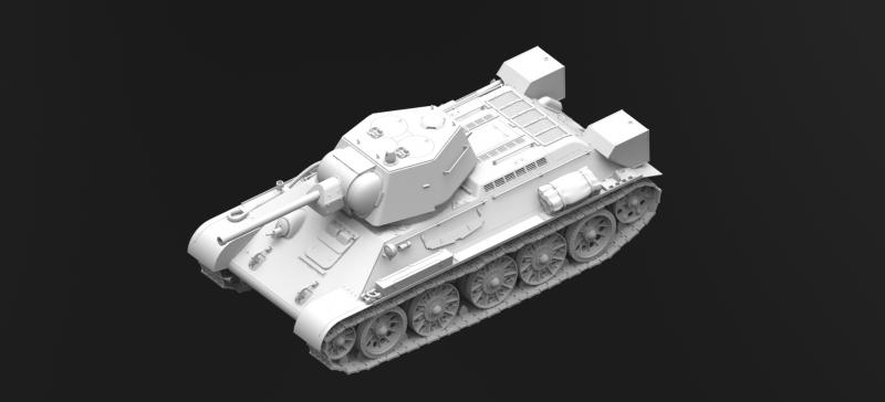 Советский средний танк Т-34/76 (производства начала 1943 года).  ICM Art.: 35365 Масштаб: 1/35 # 2 hobbyplus.ru