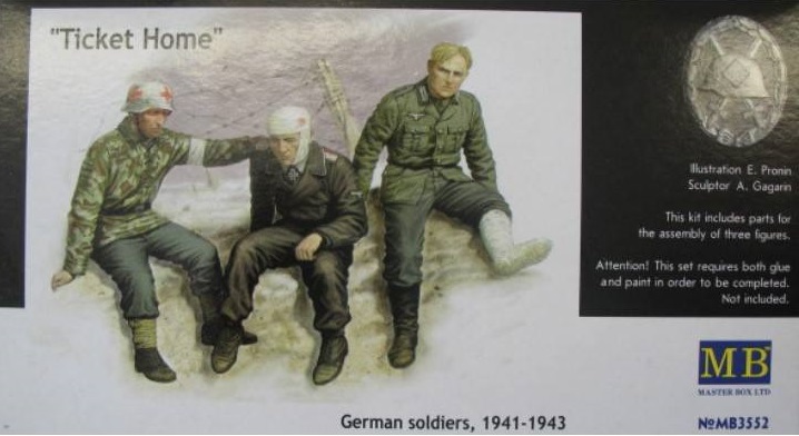 Сборная модель «Билет домой», Немецкие солдаты, 1941-1943, производства MASTER BOX, масштаб 1:35, артикул 3552 # 1 hobbyplus.ru