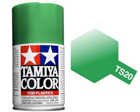 Краска аэрозольная TS-20 Metallic Green (Зеленый металлик), в баллончике 100 мл., артикул 85020 # 1 hobbyplus.ru