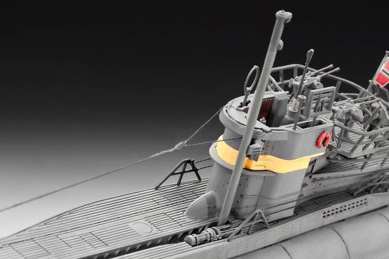 Сборная модель немецкой субмарины TYPE VII C/41 Атлантическая версия, производства REVELL, Германия, масштаб 1:144. # 2 hobbyplus.ru