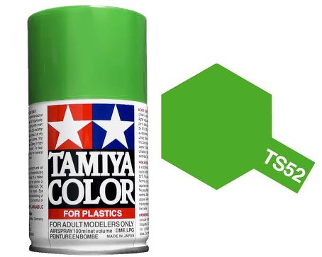 Краска аэрозольная TS-52 Candy Lime Green (Конфетно-лаймовая, зеленая), в баллончике 100 мл., артикул 85052 # 1 hobbyplus.ru