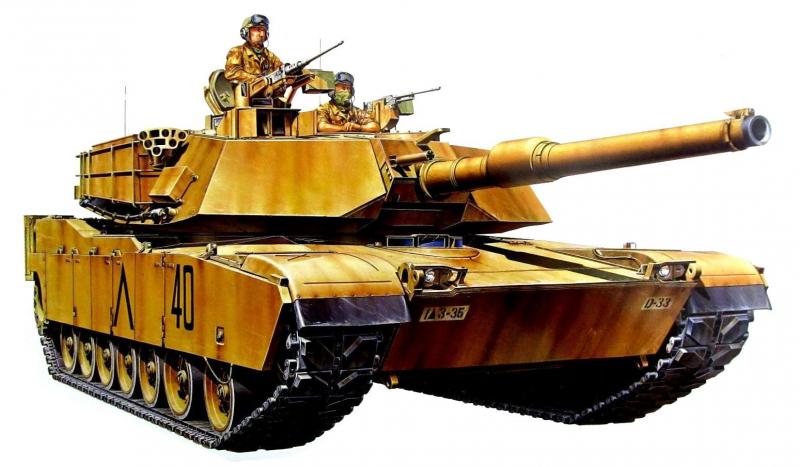 Сборная модель в масштабе 1/35 Танк M1A1 Abrams, производитель TAMYIA, артикул: 35156 # 1 hobbyplus.ru