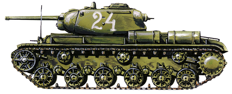 Сборная модель Советский скоростной тяжелый танк КВ-1С, производства ARK Models, масштаб 1/35, артикул: 35023 # 4 hobbyplus.ru
