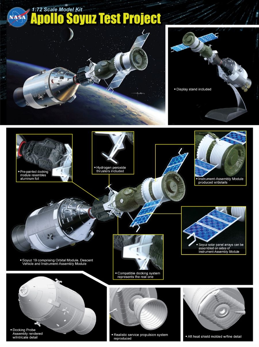    Apollo 18 + Soyuz 19.  D50370.  1:72 # 3 hobbyplus.ru