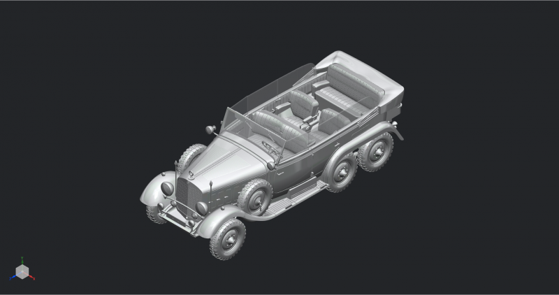 Typ G4 (производства 1935г.), автомобиль германского руководства ІІ МВ  ICM Art.: 24011Масштаб: 1/24 # 10 hobbyplus.ru