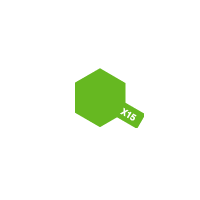 Краска Акриловая глянцевая TAMIYA Светло-зеленая, X-15 Light Green, 10 мл, артикул 81515, Япония. # 1 hobbyplus.ru